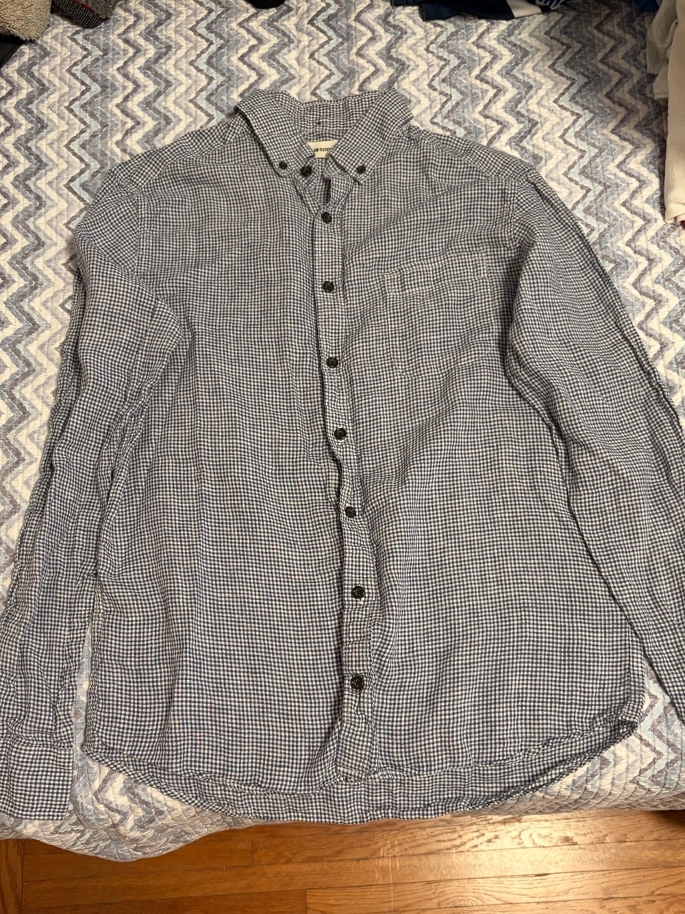 Taylor Stitch Black and White Checked Button-Down Shirt